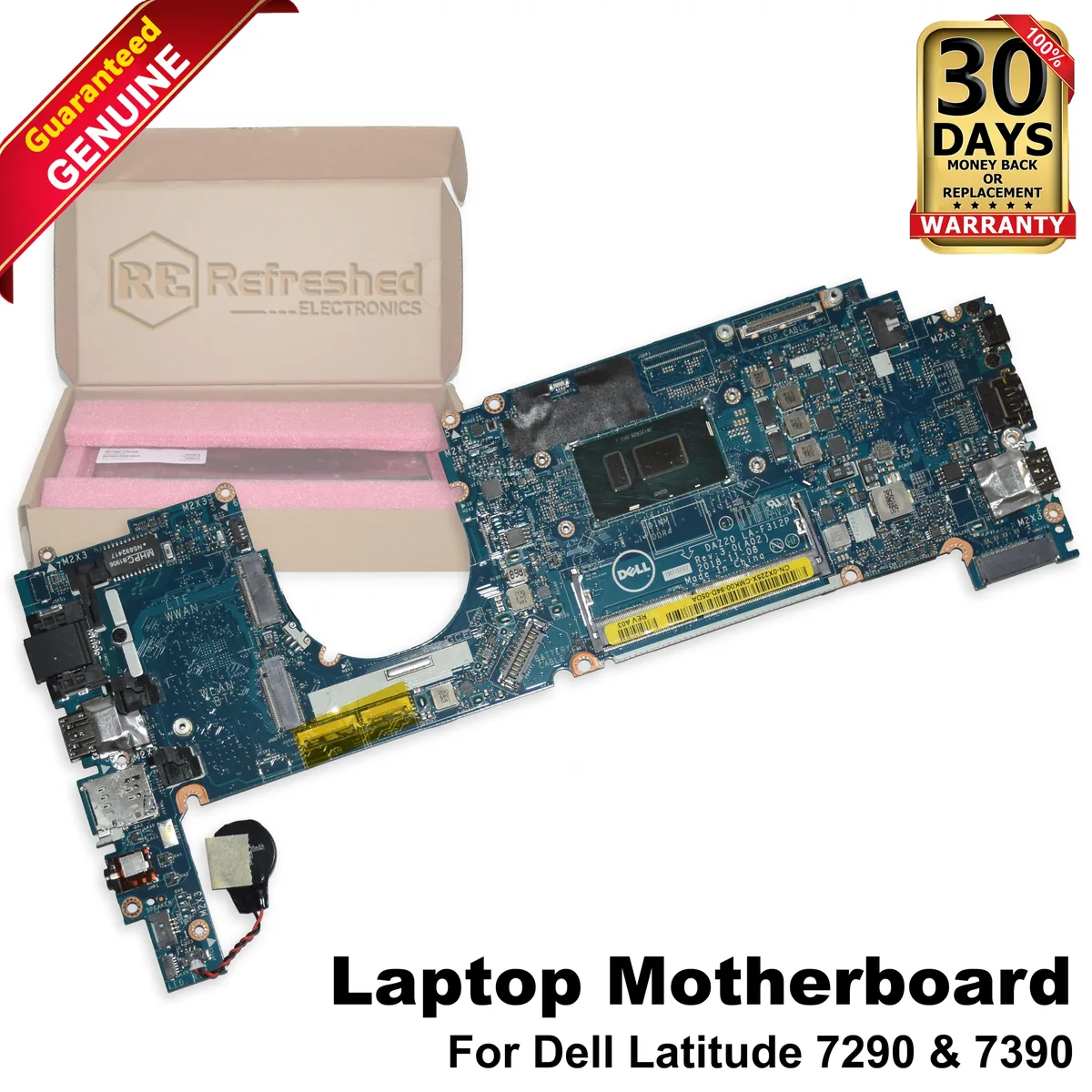 DELL DELL Latitude 7290 7390 Motherboard i5-8250U 3.4GHz X225X laptop replacement part — product photo