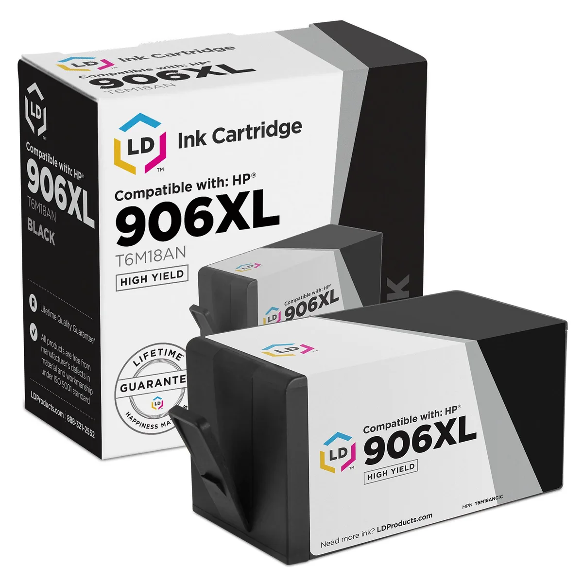 LD Products LD Products HP 906XL T6M18AN Black Ink Cartridge — product photo