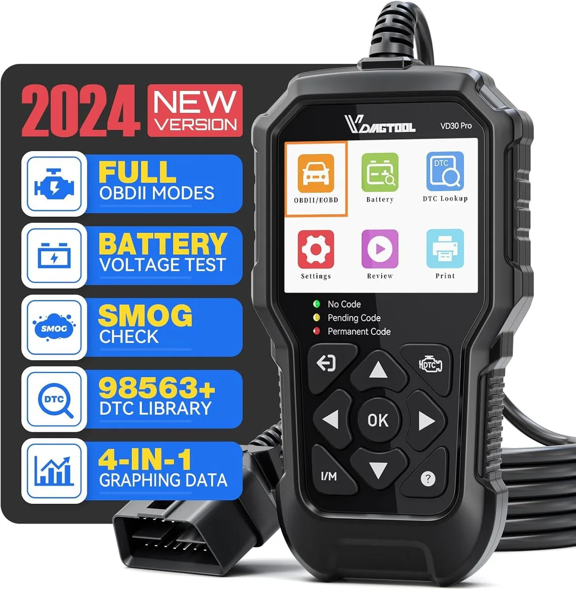 TAURKENAM TAURKENAM VD30 Pro OBD2 Scanner Car Electronics Accessory — product photo