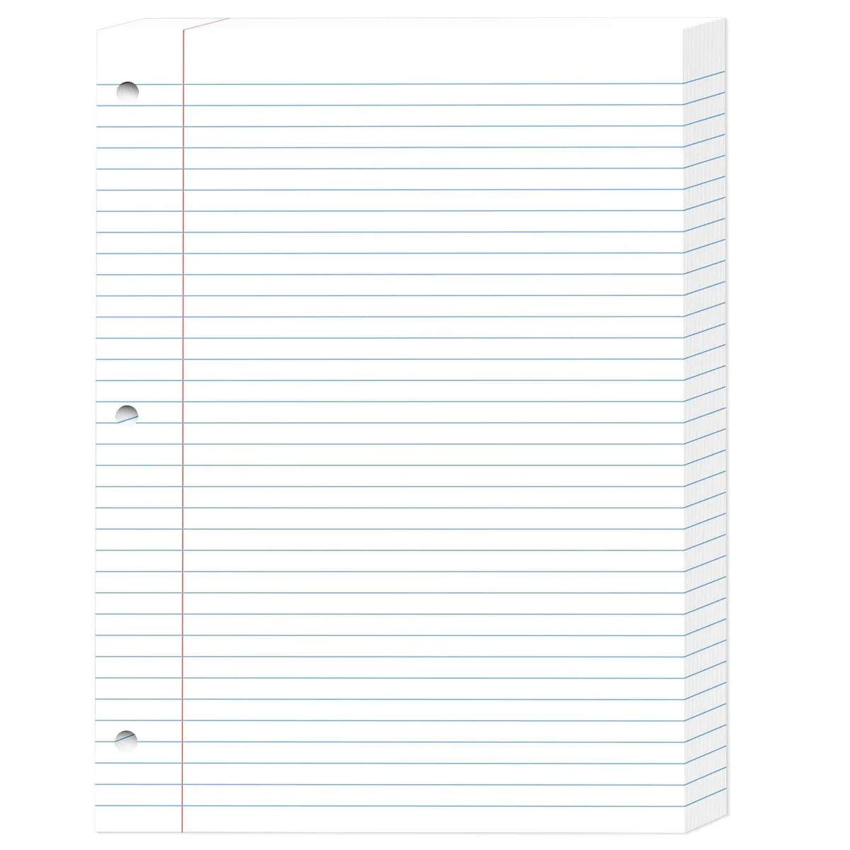  Zaviko White Loose Leaf Paper 8 x 10.5 in 130 Sheets College Ruled — product photo