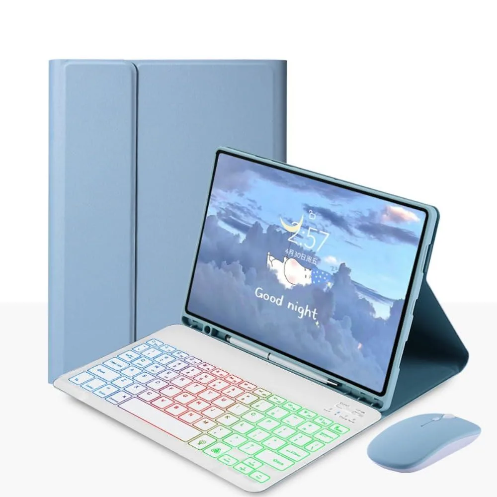 Timoom Timoom Rainbow Backlit Keyboard Case Misty Blue for Galaxy Tab A7 10.4 2020/2022 — product photo