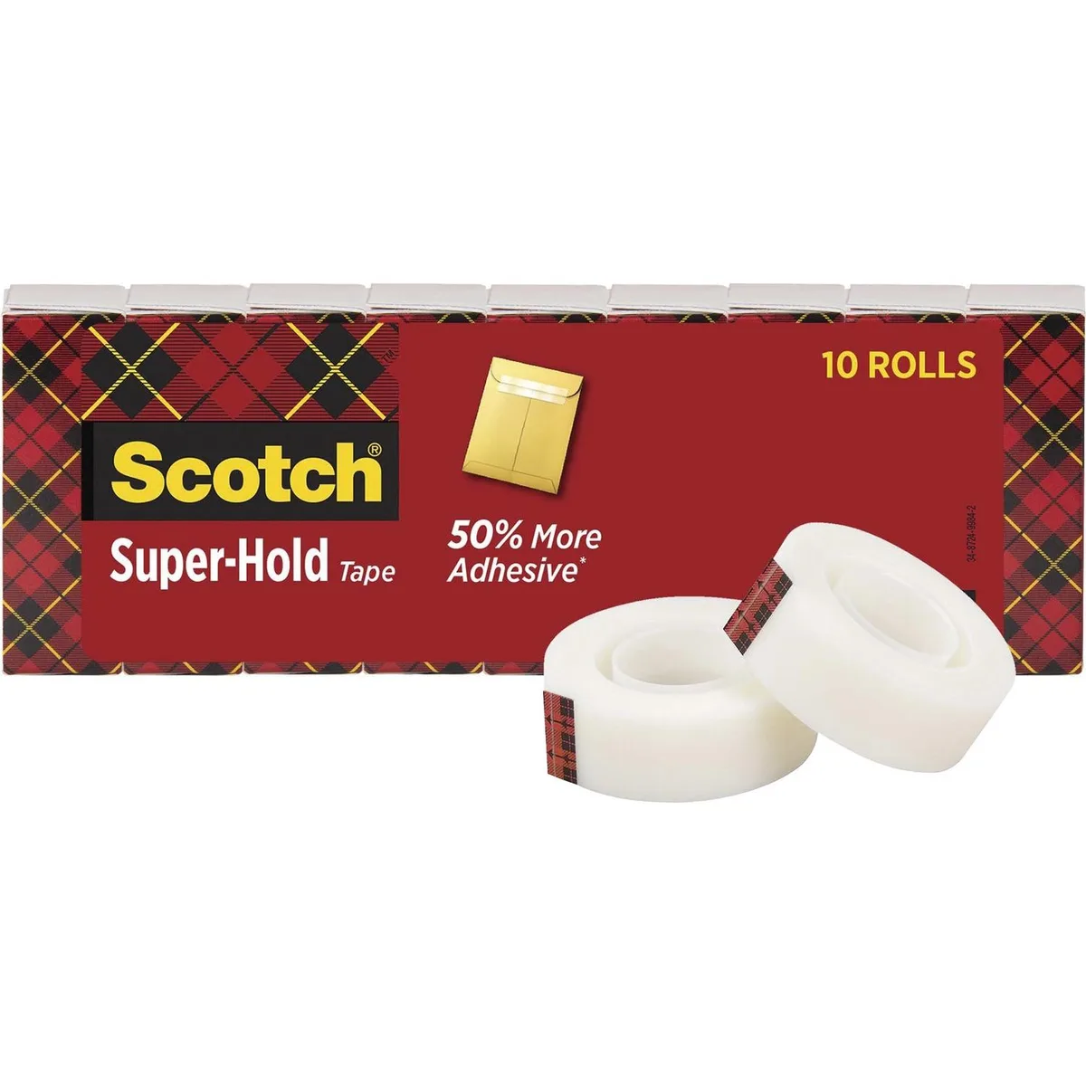 3M 3M Super-Hold Tape .75" x 1000" Clear 10 Pack 700K10 — product photo