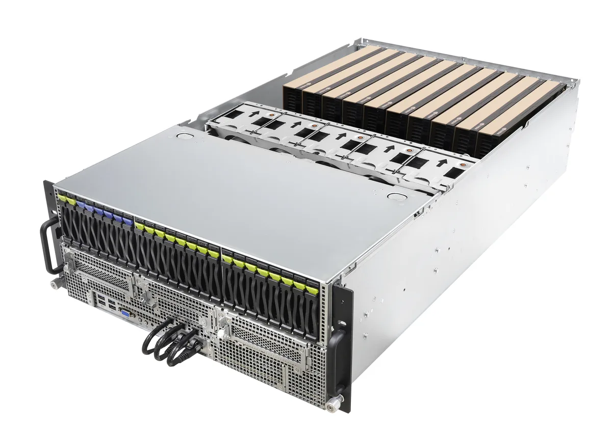 ASRock Rack ASRock Rack 4U10G-GNR2 barebone server 4U dual LGA 4710 10 GPU 18 NVMe 16 SATA 32 DDR5 3200W — product photo