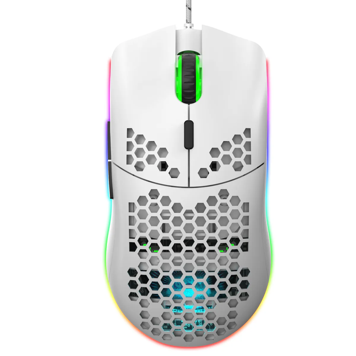 TROPRO TROPRO J900 6400 DPI 96g Wired Gaming Mouse White — product photo