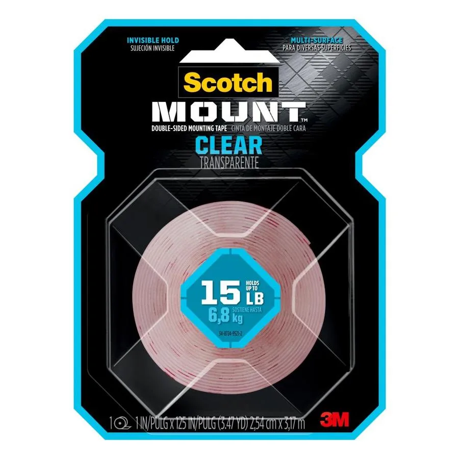 3M 3M Scotch-Mount Clear Double-Sided Mounting Tape 48 squares — product photo