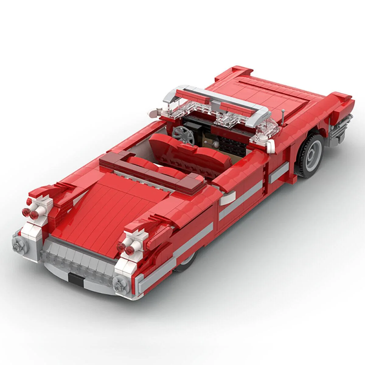 ZITIANYOUBUILD ZITIANYOUBUILD C4986 62 Series 1959 Convertible Luxury Car Red 1172 Parts — product photo
