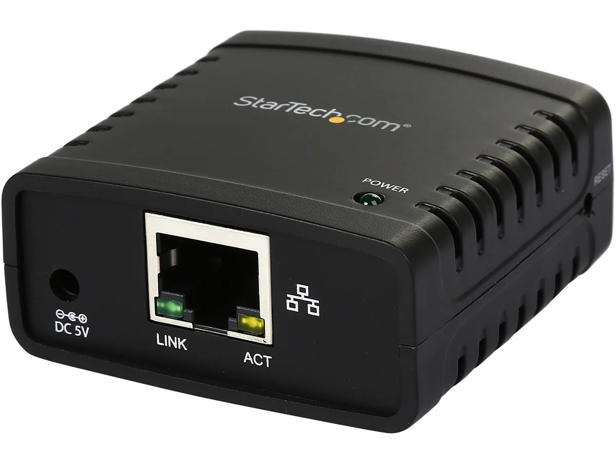 STARTECH STARTECH PM1115U2 10/100Mbps Ethernet to USB 2.0 Print Server — product photo