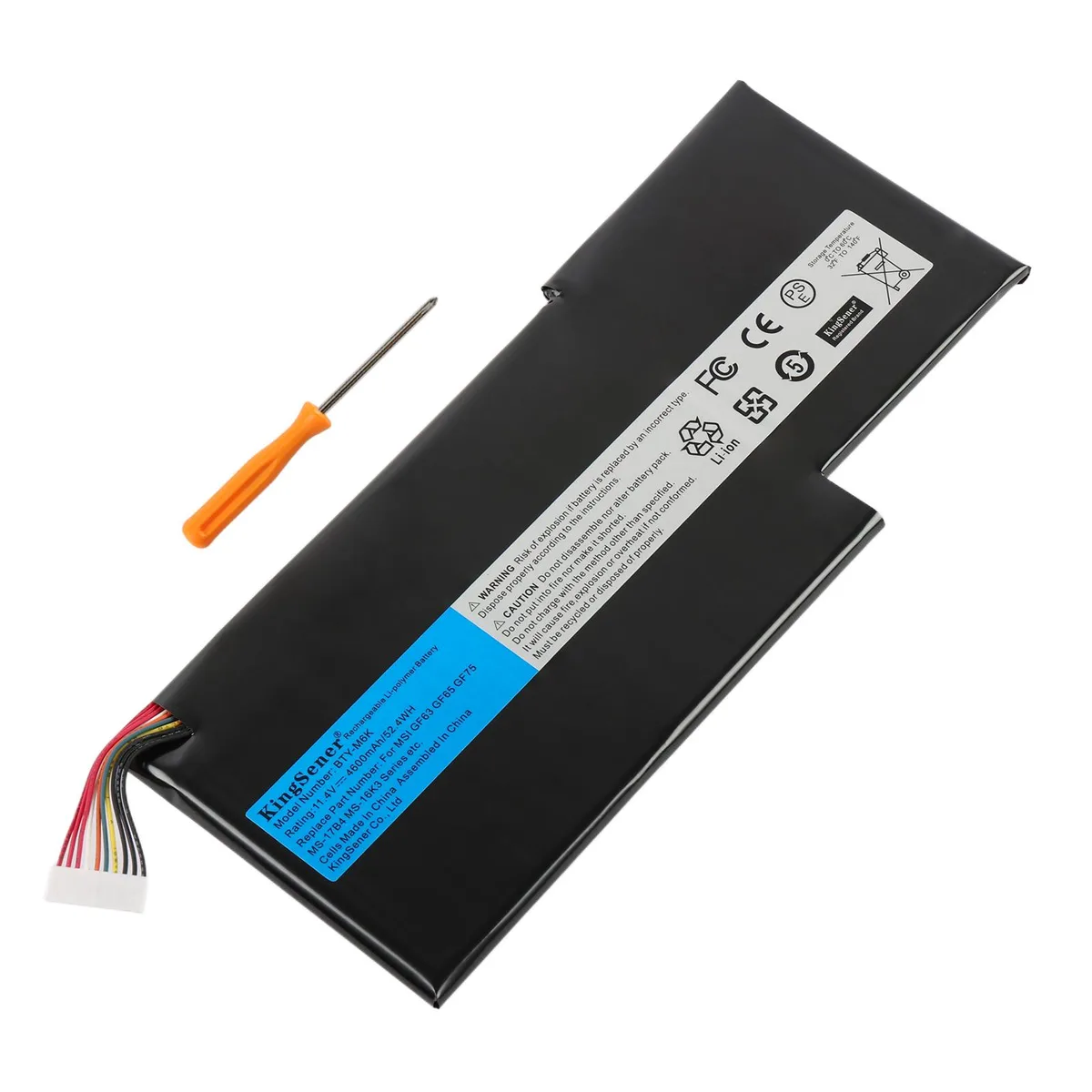 KingSener KingSener BTY-M6K laptop battery 11.4V 52.4Wh 4600mAh — product photo