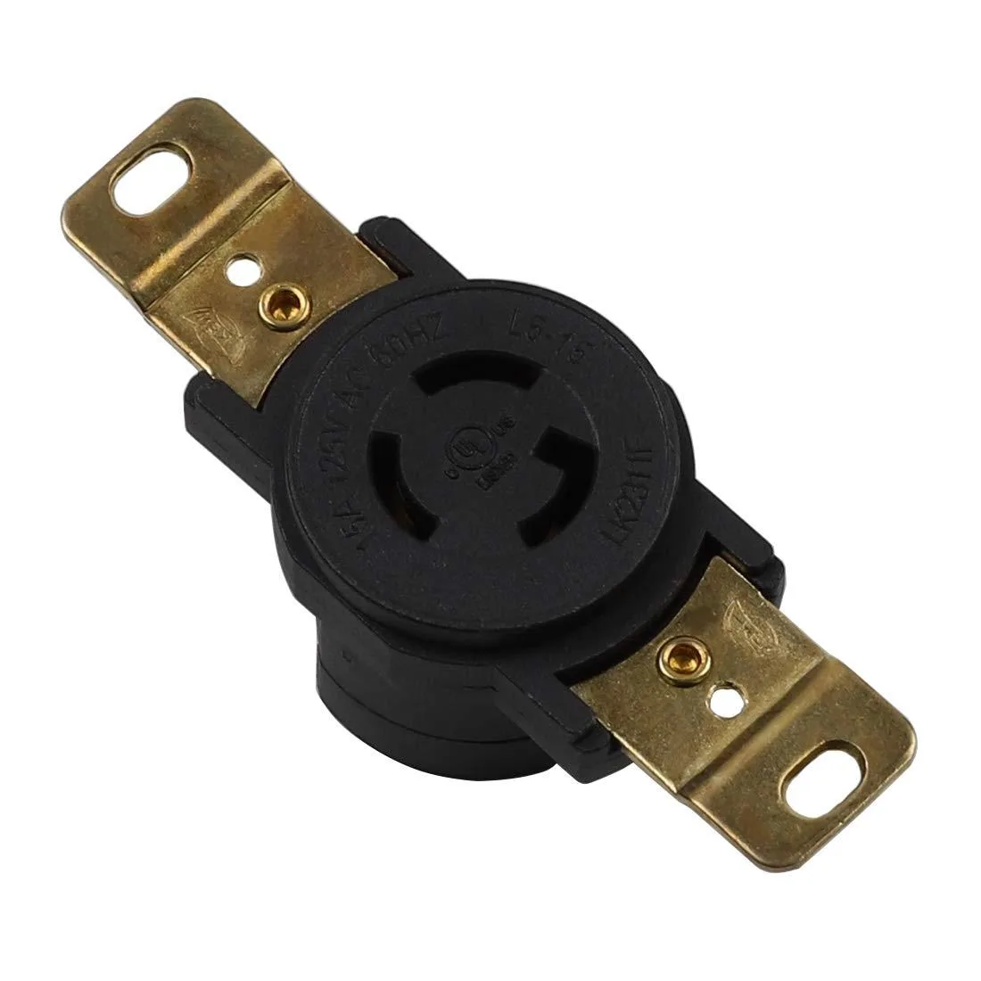 LORDWORLD LORDWORLD LK-2311F NEMA L5-15R 15A 125V Industrial Locking Receptacle — product photo