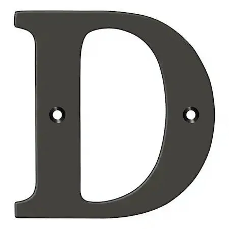 Deltana Enterprises Deltana Enterprises RL4D-10B 4" Solid Brass Letter D Oil Rubbed Bronze — product photo