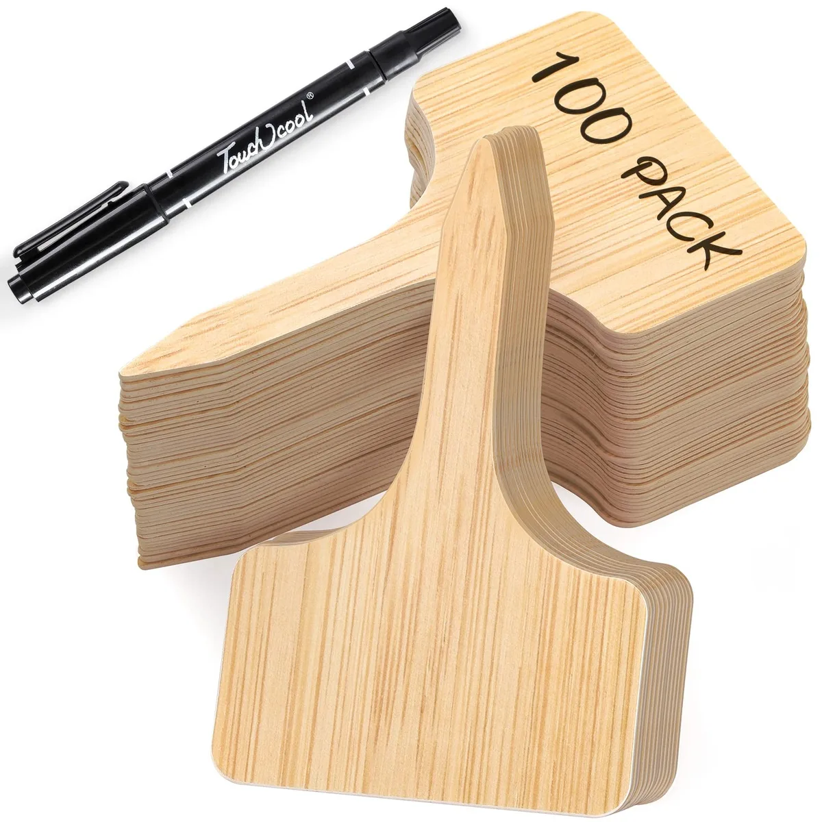  VITEVER ZWBQ-100-LX 100pcs T-Type Plant Labels 3.9 x 2.4 inch — product photo