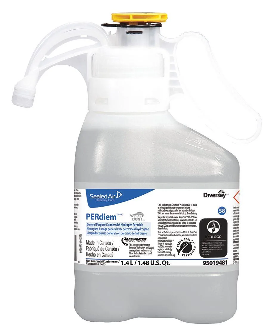 Two clear 1.40L jugs of all-purpose cleaner