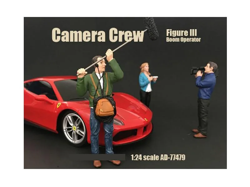 American Diorama American Diorama Camera Crew Figure III Boom Operator 1:24 Scale 3.25 Inch — product photo