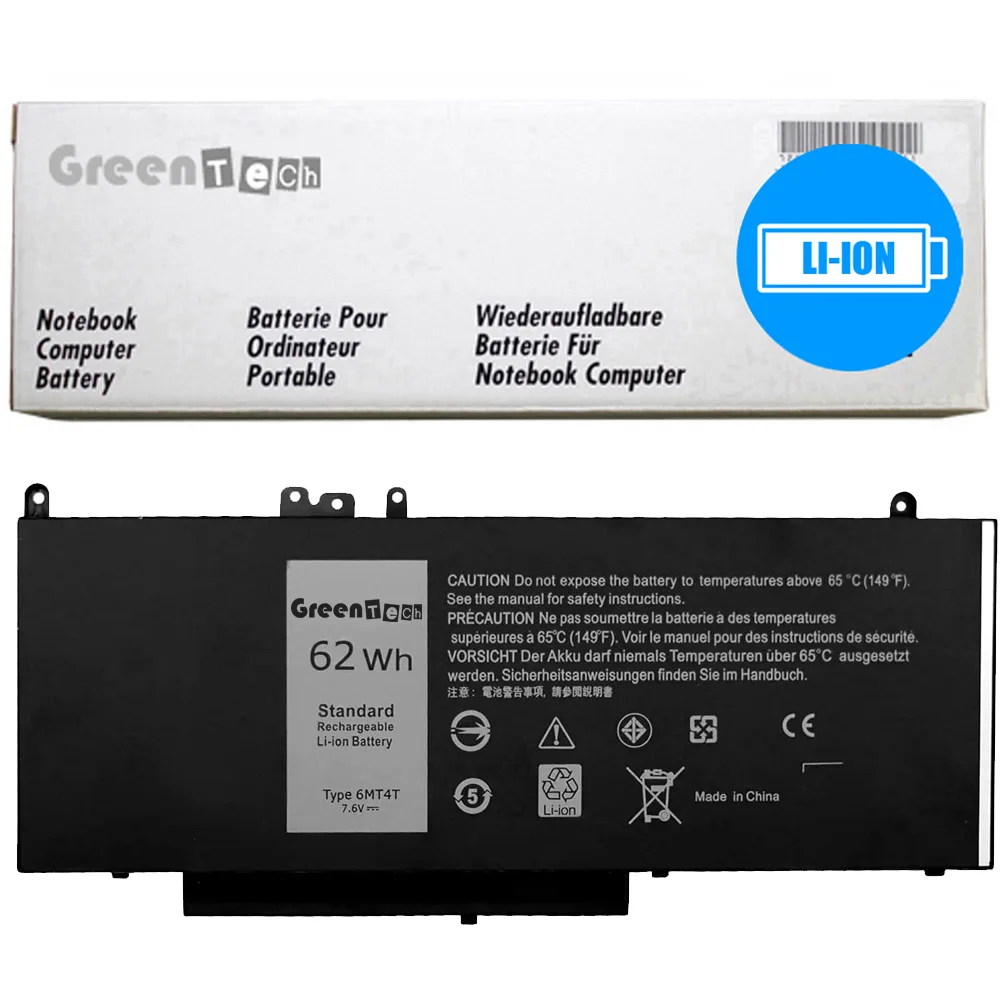 NShi NShi 6MT4T laptop battery 7.6V 62WHR 8158mAh for Dell Latitude E5470 E5570 — product photo