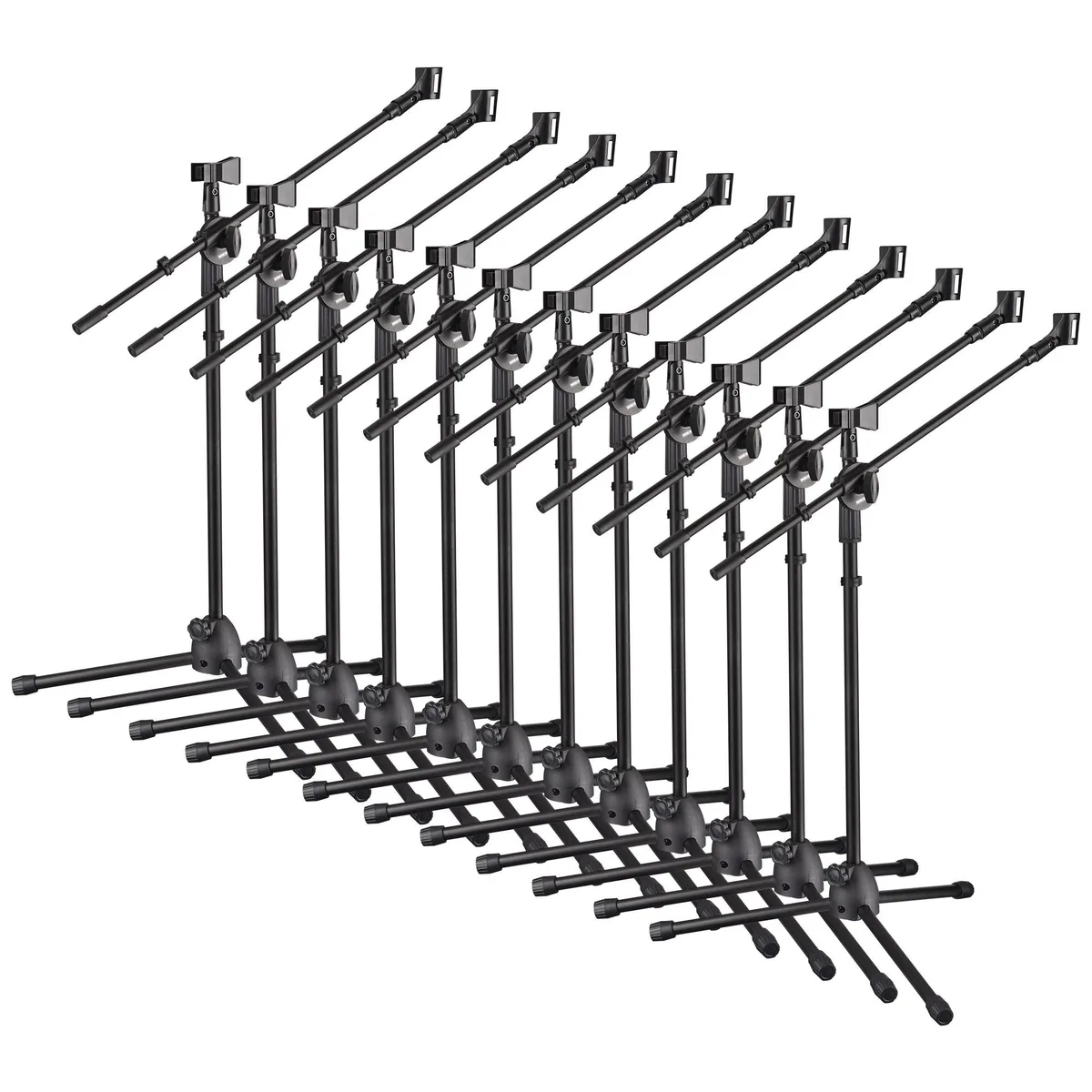 Yescom USA, Inc. Yescom USA, Inc. 12 Microphone Tripod Stands 2 Mounts 360° Boom 28" Folded — product photo