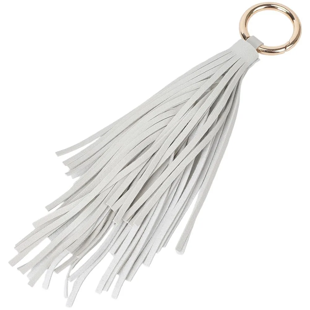  Viator Gear FIND-WH20019-242G-04-US Leather Tassel Keychain Beige — product photo