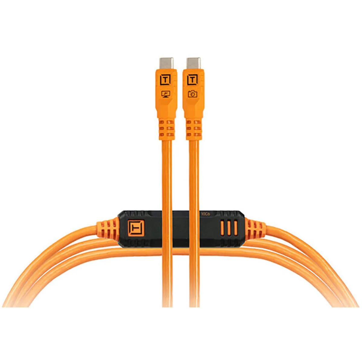 Orange USB-C straight cable 1.8 m with male connectors both ends