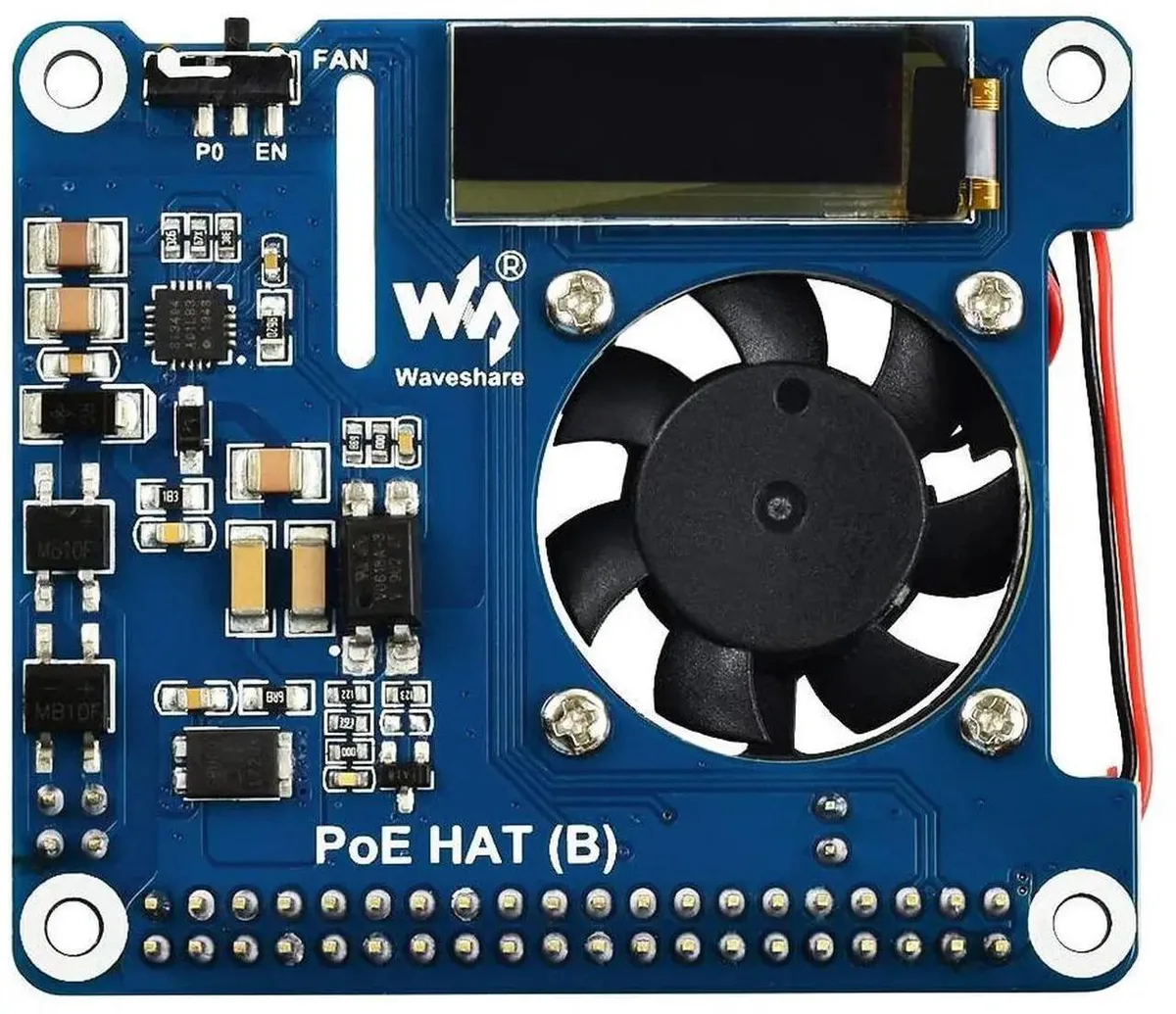 SMUGDESK SMUGDESK PoE HAT (B) 802.3af Switch Module for Raspberry Pi 3B+ 4B — product photo