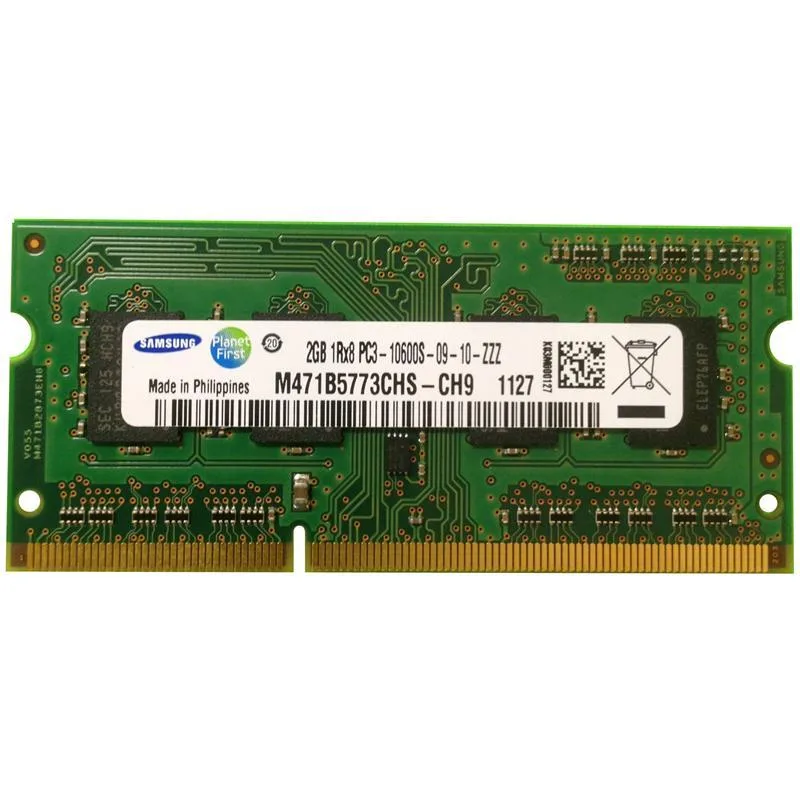 SAMSUNG SAMSUNG M471B5773CHS-CH9_UB DDR3 2GB 1333MHz 204-pin SO-DIMM laptop memory accessory — product photo