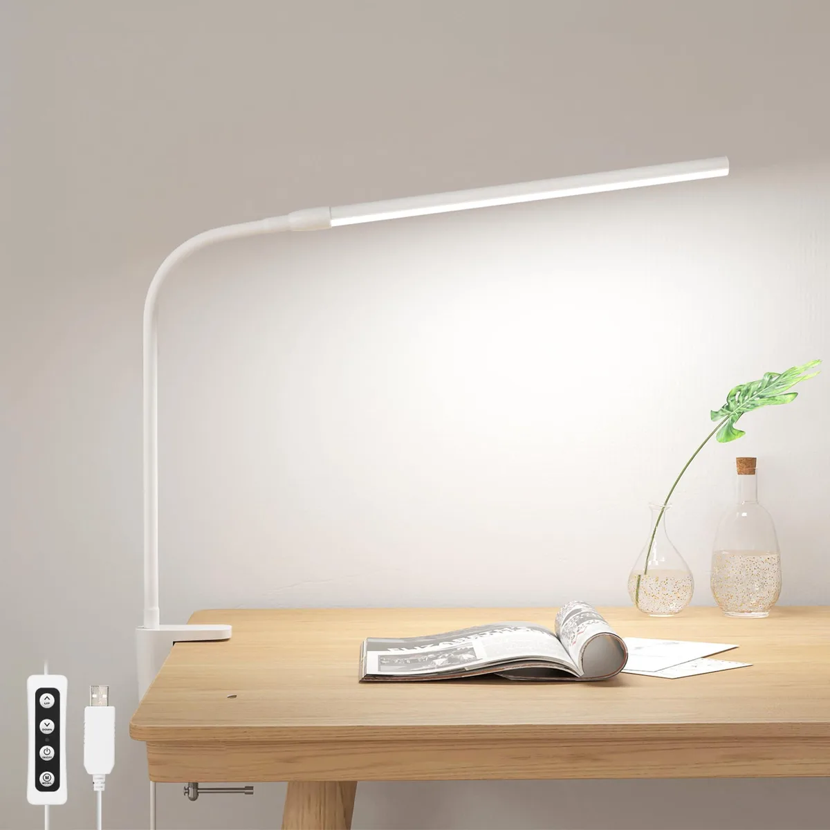  Lepro PR310005-DWW LED Desk Lamp Clamp 460LM 5W White — product photo