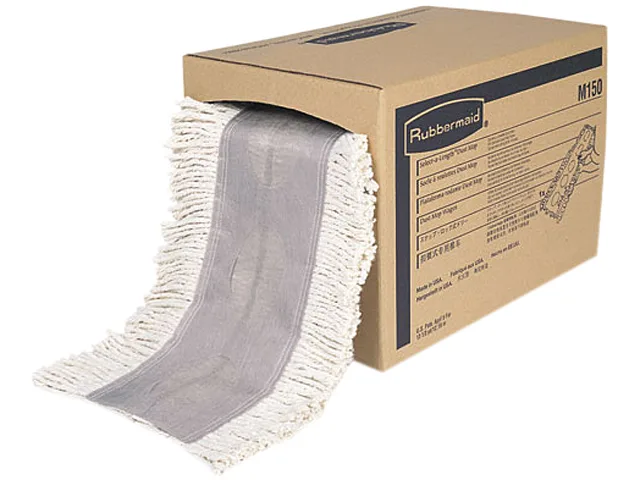 Rubbermaid Commercial Rubbermaid Commercial FGM15000WH00 Cut-End Cotton Dust Mop 5 in x 40 ft cleaning — product photo
