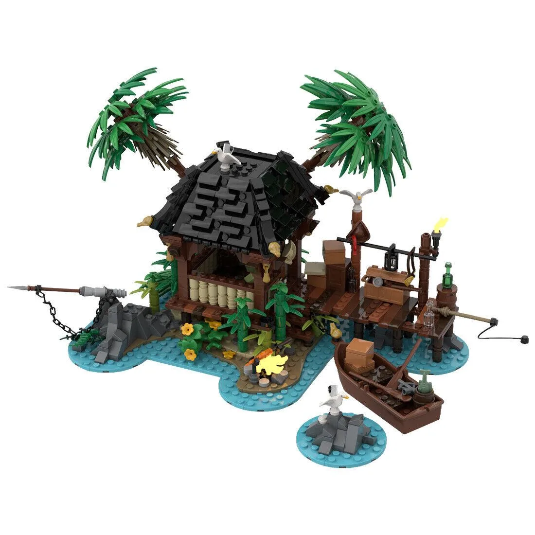 ZITIANYOUBUILD ZITIANYOUBUILD MOC-110117 Pirates Getaway 1085+ Parts Educational Building Set — product photo