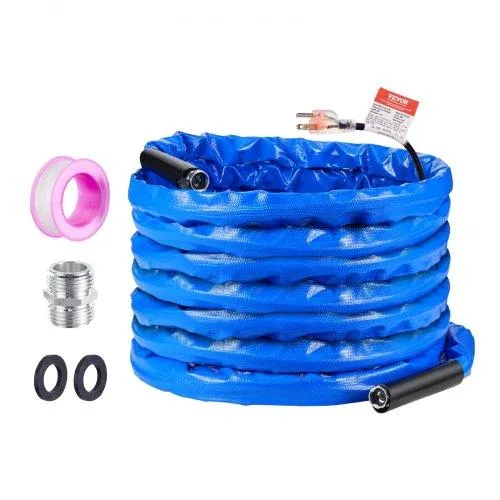VEVOR VEVOR 50 ft Heated Water Hose -45°F Corrugated Cover 5/8" I.D. 3/4" GHT Adapter Lead BPA Free — product photo