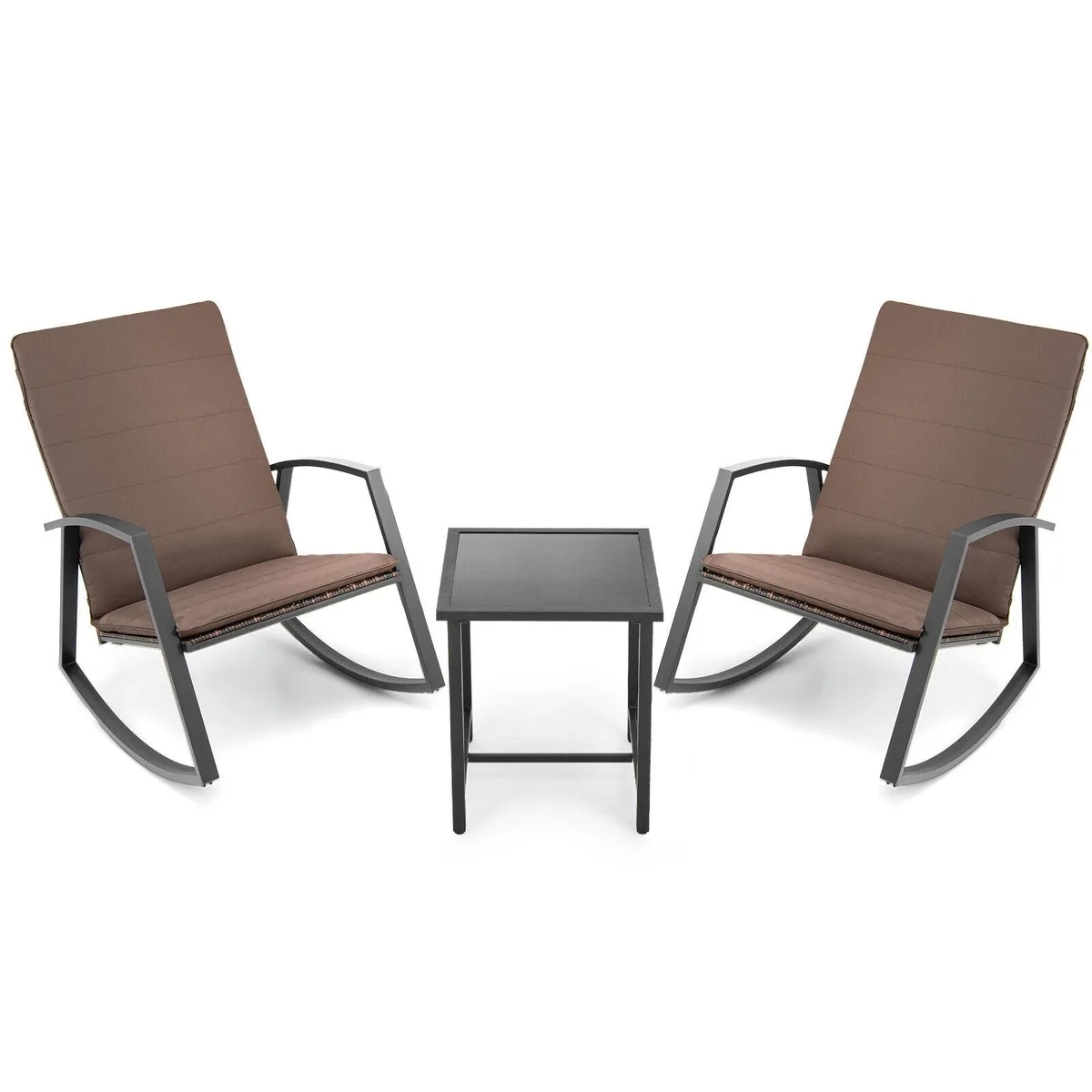 SlickBlue SlickBlue 3-Piece Rattan Rocking Set Brown 25x40x33 in — product photo