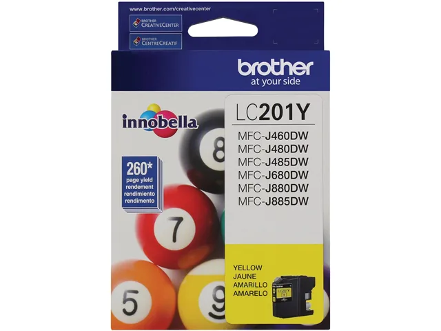 Brother Brother LC201Y Yellow Ink Cartridge 260 Yield — product photo