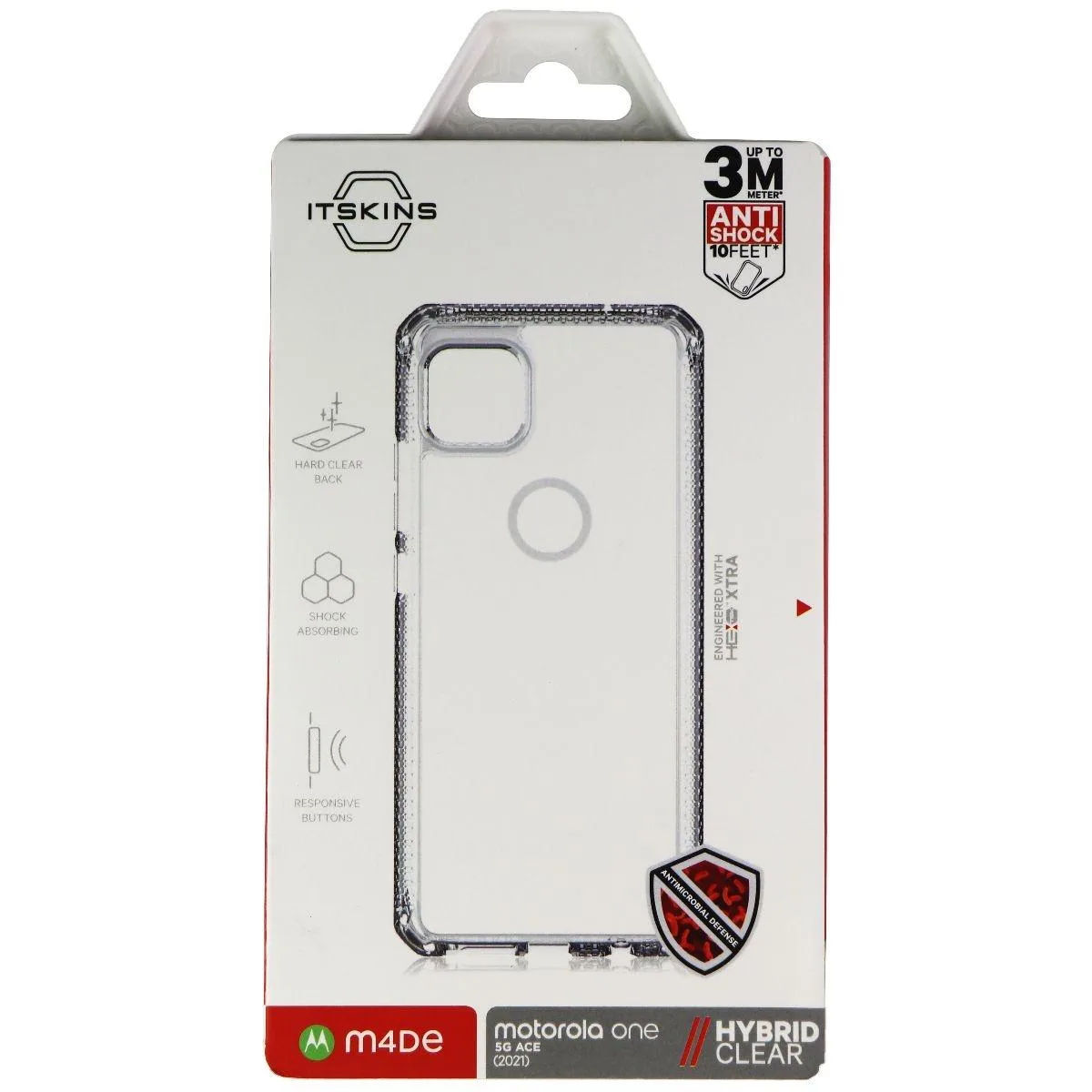ITSKINS ITSKINS Hybrid Clear Case Motorola One 5G Ace 2021 Transparent — product photo