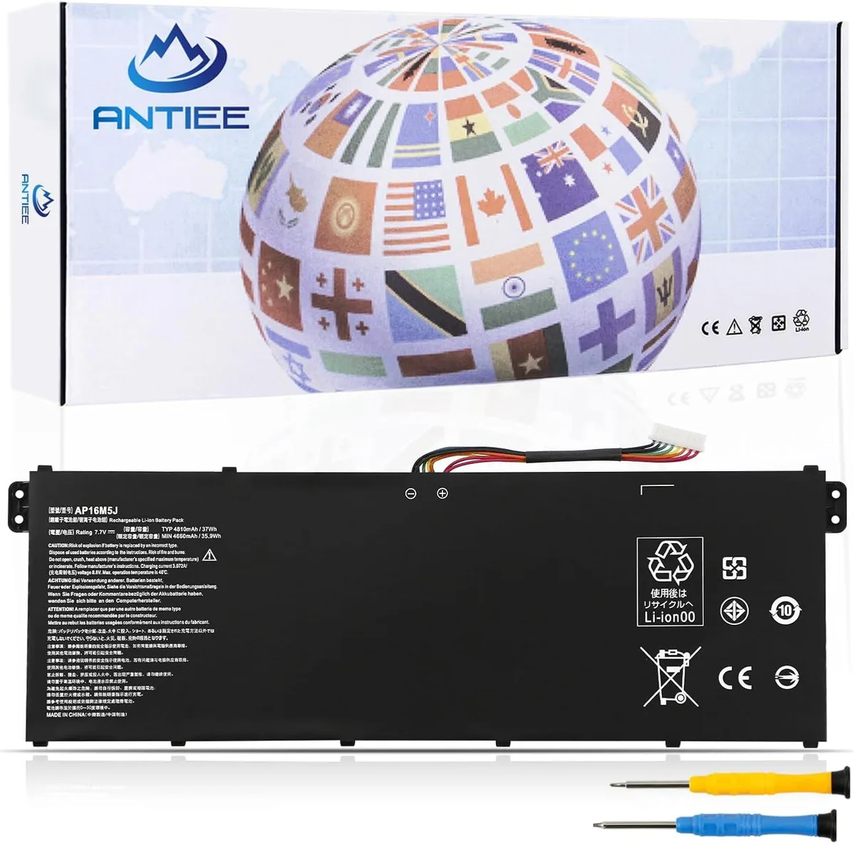 PISKEKAT PISKEKAT AP16M5J laptop battery 7.7V 37Wh 4810mAh 2-cell Li-ion — product photo