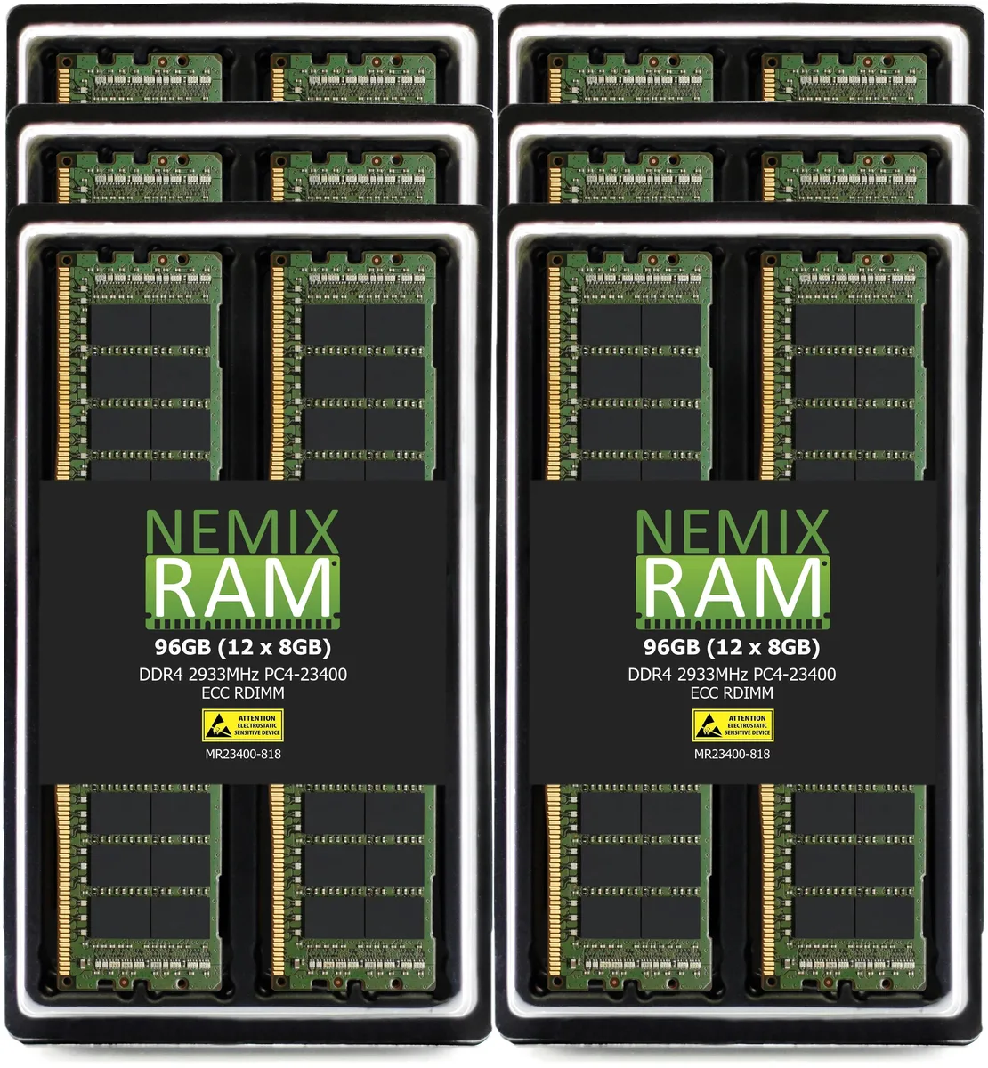 NEMIX RAM NEMIX RAM 96GB (12x8GB) DDR4 2933 CL21 ECC RDIMM server RAM — product photo
