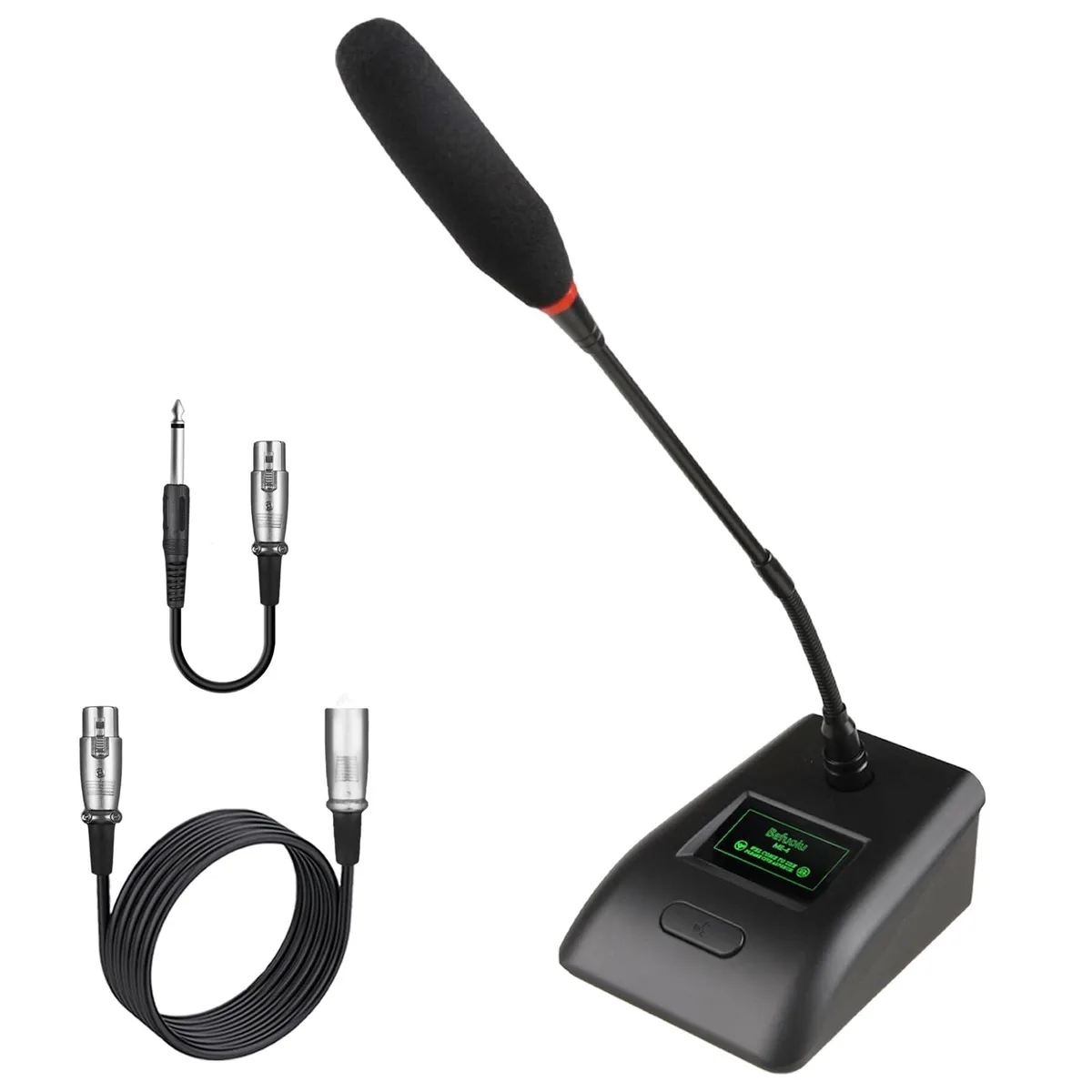  Befuoiu ME-4 Gooseneck Condenser XLR Microphone 26ft Cable 48V Phantom 6.35mm Adapter — product photo