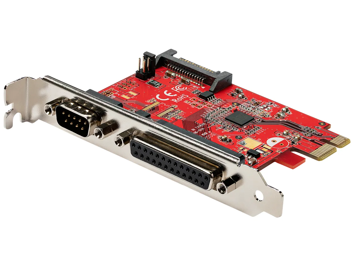 STARTECH STARTECH PEX1S1P950 PCIe expansion card with DB25 and DB9 ports — product photo