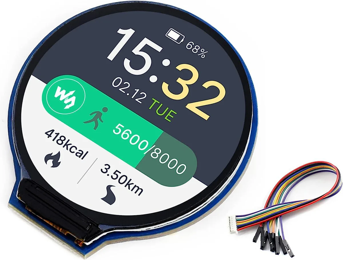 WaveShare WaveShare 1.28inch Round LCD Display 240×240 SPI GC9A01 — product photo