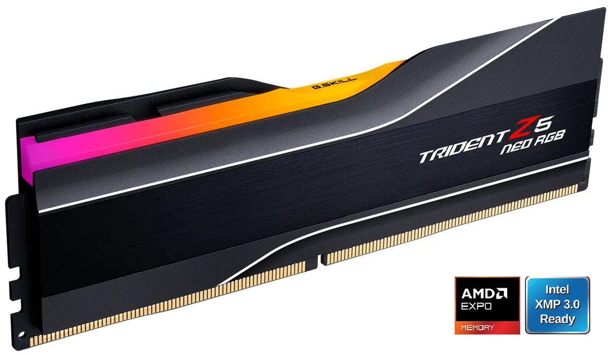 G.SKILL G.SKILL Trident Z Neo 64GB DDR5 6000 CL34 desktop RAM F5-6000J3444F64GX1-TZ5NR — product photo