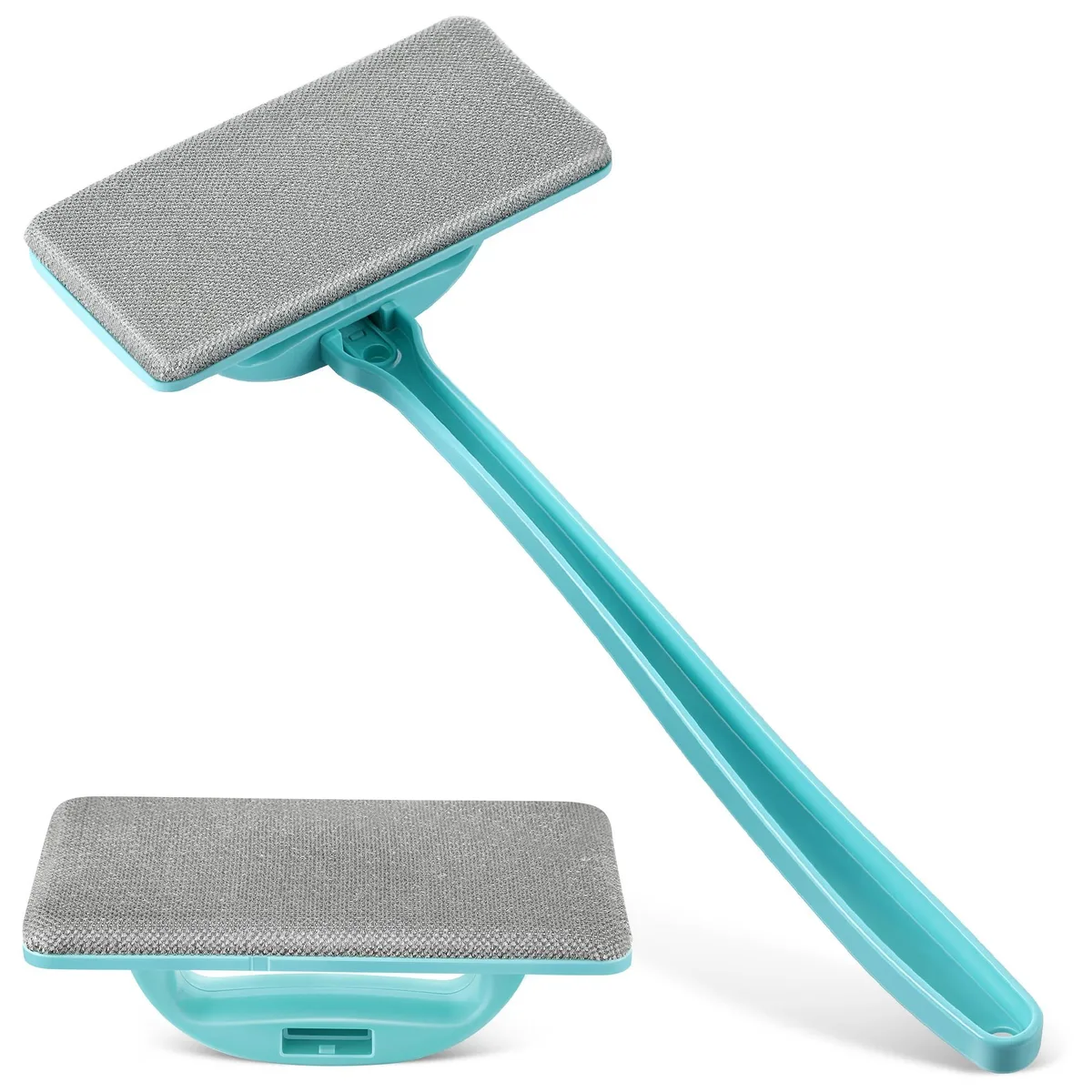 Three window screen cleaning brushes with detachable handles and replaceable heads