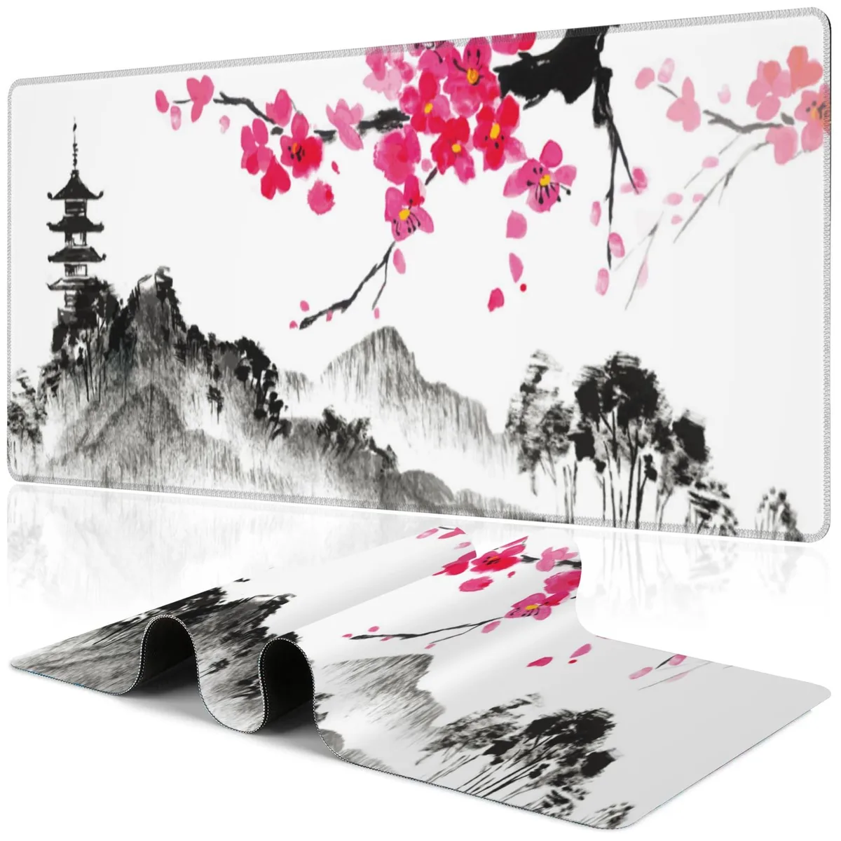 Batianda Batianda Chinese Ink Painting Desk Mat 31.5"x11.8" 2 in 1 accessory — product photo