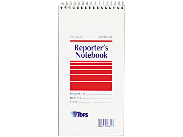TOPS TOPS 8030 Reporter Notebook, Gregg Rule, 4 x 8, 12 x 70-Sheet Pads — product photo