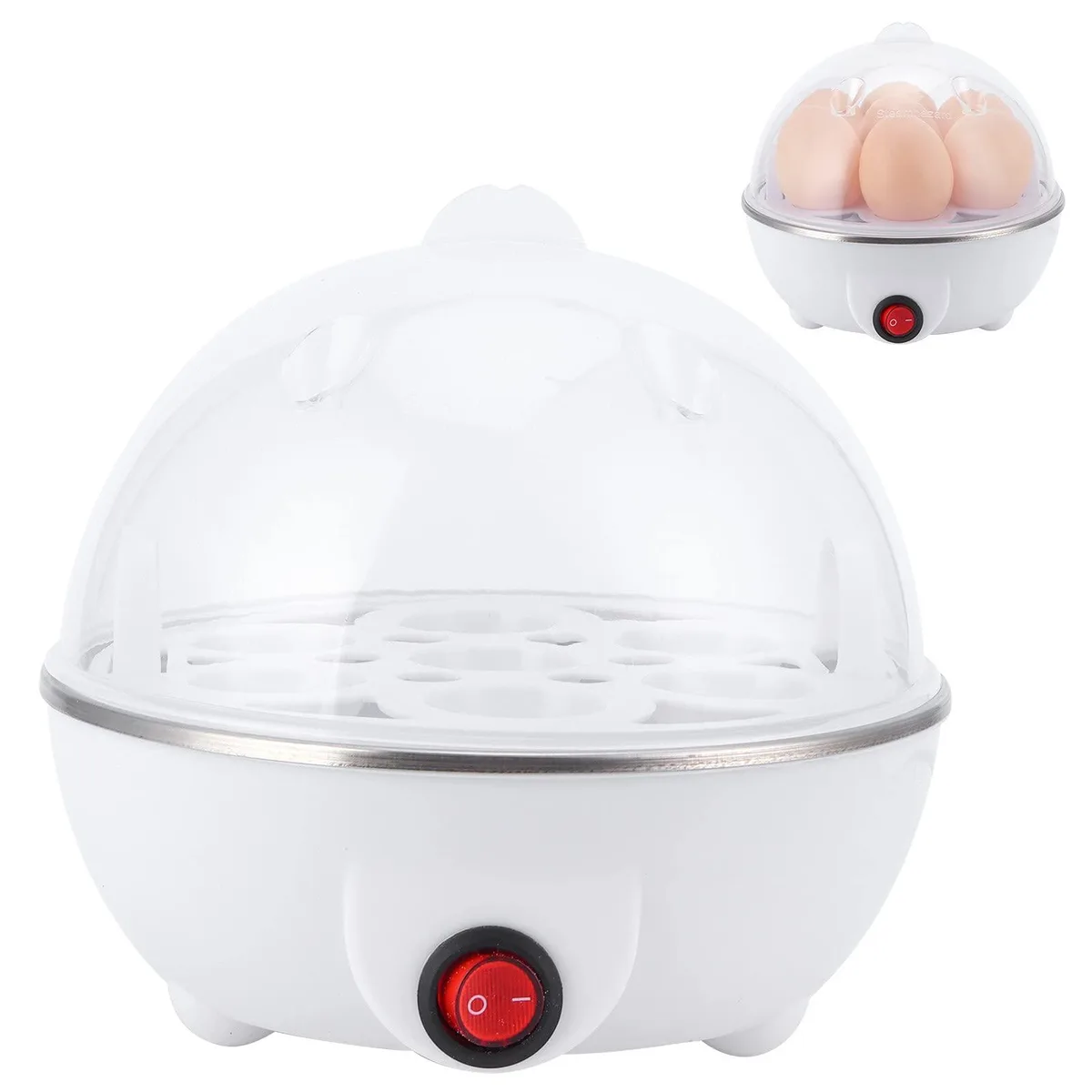 Electric Egg Boiler Steamer Poacher White 350W 13.2L — product photo