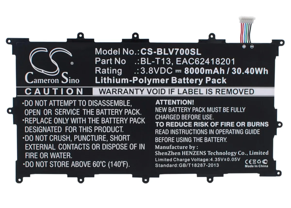 Cameron &amp; Co Cameron &amp; Co DS-CS-BLV700SL 8000mAh 3.8V Li-Polymer Battery Black — product photo