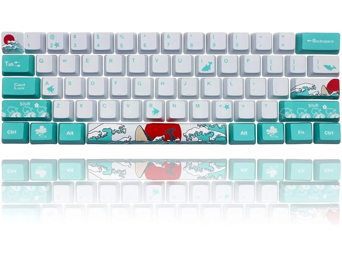 BUCIER BUCIER Keycap Set 104 Keys PBT OEM Profile Coral Sea — product photo
