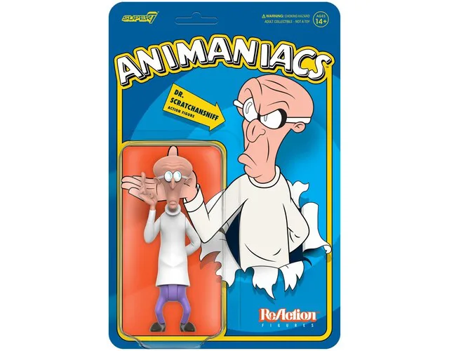 Super7 Super7 RE-ANIMW01-DRS-01 Animaniacs Dr. Scratchansniff 3.75-inch action figure — product photo