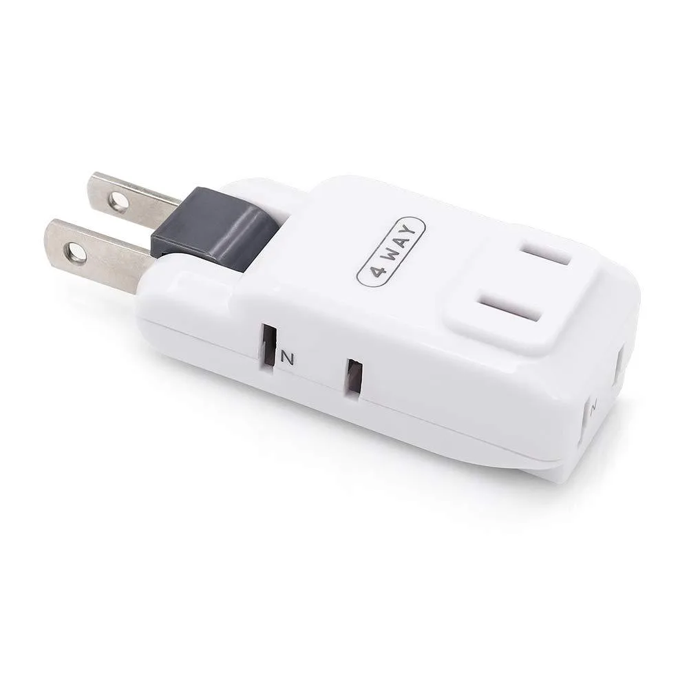  Dell 4-Outlet 2-Pin Swivel Wall Adapter White 15A 125V 1875W — product photo