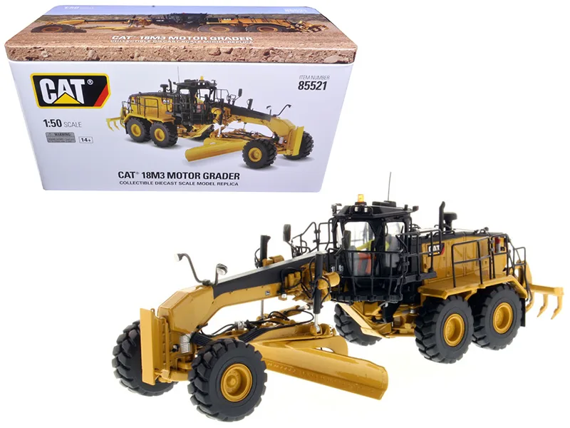 DieCast Masters DieCast Masters CAT 18M3 Motor Grader High Line Series 1/50 vehicle — product photo
