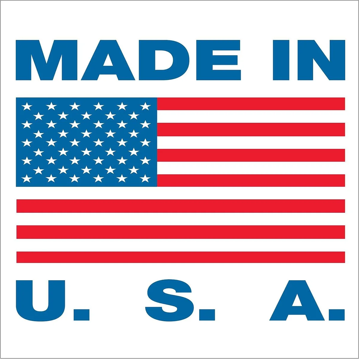 Tape Logic Tape Logic "Made in U.S.A." Labels 1" x 1" Red/White/Blue 500 per Roll USA302 — product photo