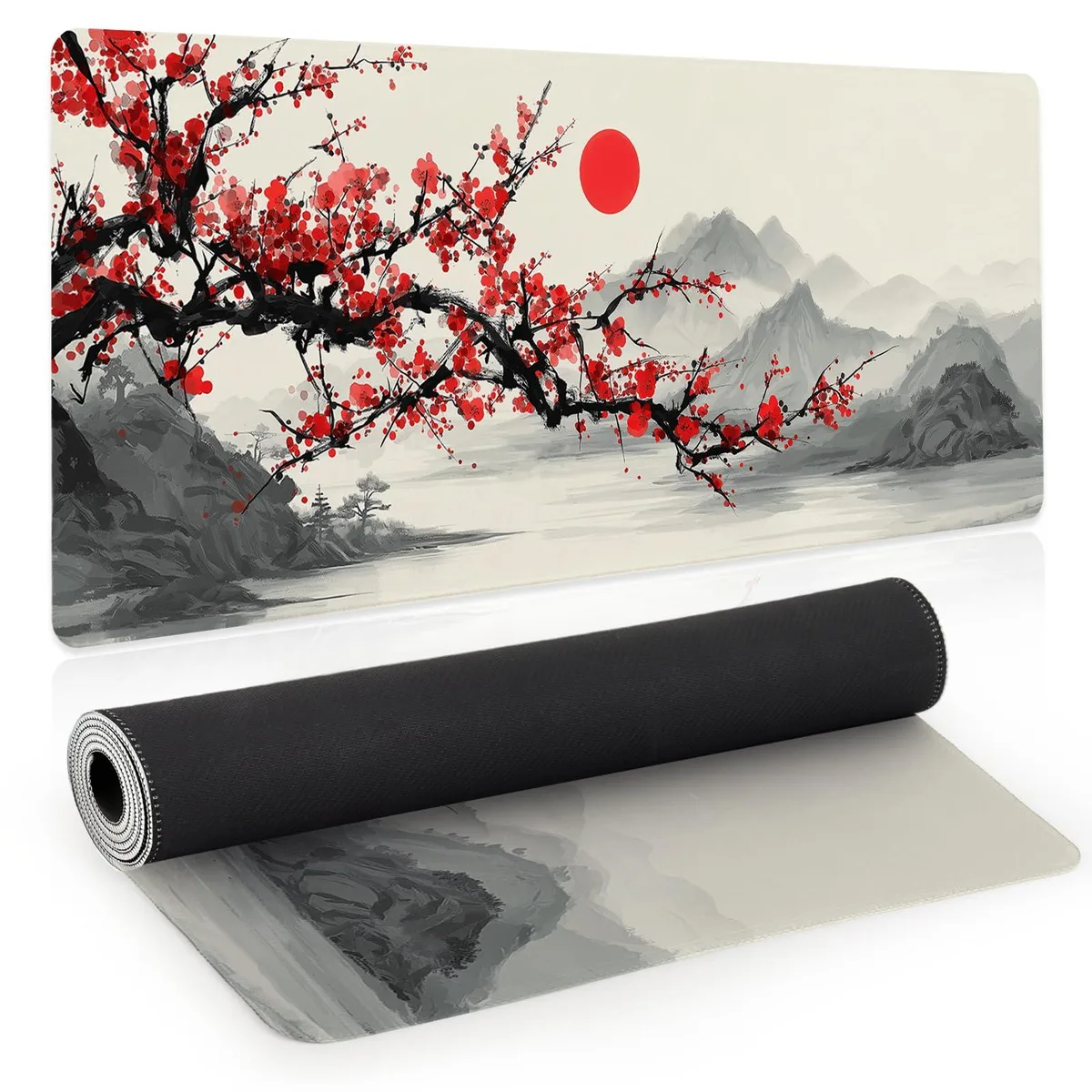  Jekwin&amp;Glow Large Gaming Mouse Pad 31.5x11.8in Plum Blossom — product photo