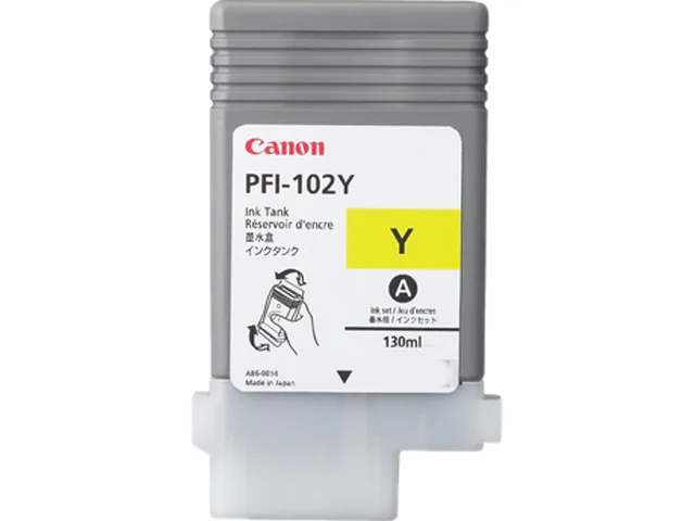 Canon Canon 0898B001AA PFI-102Y Yellow Ink Cartridge 130ml — product photo
