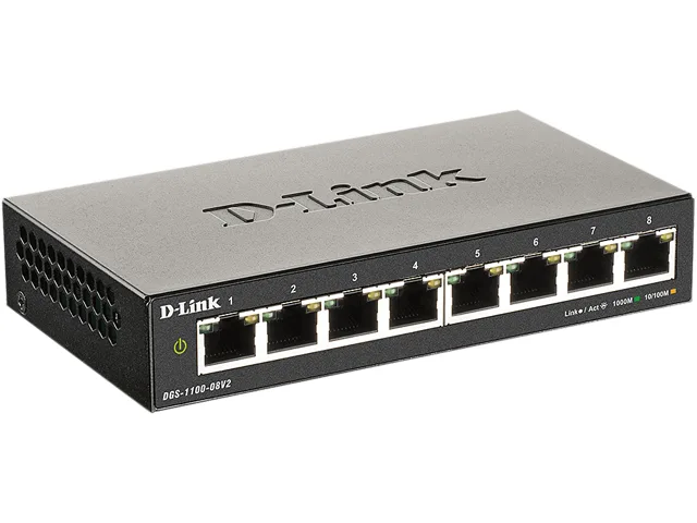 D-Link D-Link DGS-1100-08V2 8-port Gigabit smart managed network switch — product photo