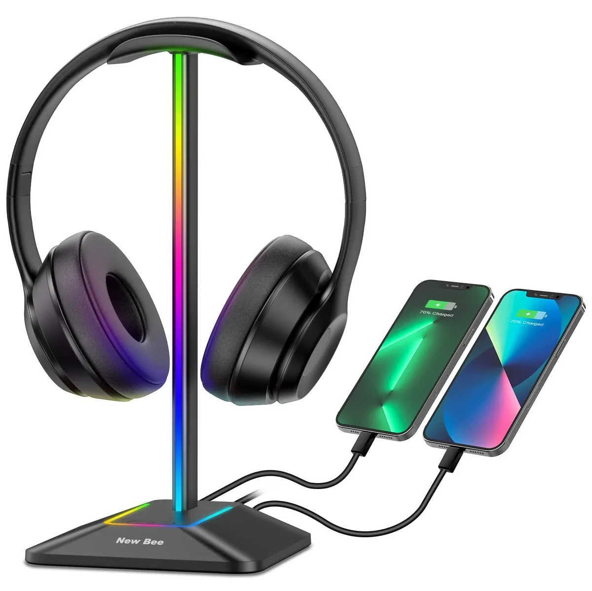New Bee RGB Headphone Stand Z8 Black — product photo